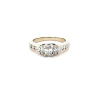  14kt White Gold Oval Diamond Engagement Ring