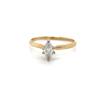  14kt Solitaire Marquise Diamond Ring