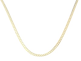  14kt Yellow Gold Diamond Cut Curb Chain