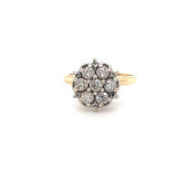  14kt Yellow Gold 1.00ctw Natural Diamond Cluster Ring