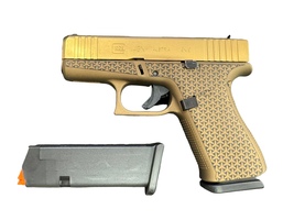 24KT Gold Plated Glock 43x With Custom Laser Engraving