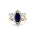  10kt Yellow Gold Marquee Sapphire Ring