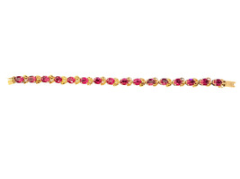  18kt Yellow Gold Ruby Tennis Bracelet