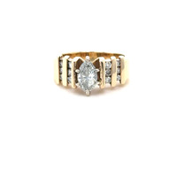  1.2ctw 14kt Yellow Gold Natural Marquise Diamond Engagement Ring