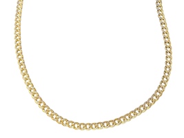  10kt Yellow Gold Diamond Cut Cuban Chain