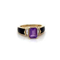  10kt Yellow Gold Amethyst Ring