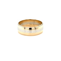  14kt Two-Tone Gold Band