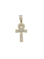   10kt Yellow Gold Diamond Ankh 