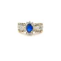  14kt Yellow Gold Ring with Blue Stone