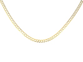  14kt Yellow Gold Diamond-Cut Curb Chain