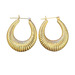  14kt Yellow Gold Ribbed Hoop Earrings