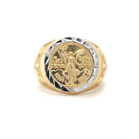  14kt Yellow Gold Coin Style Ring