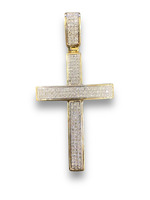  14kt Luxurman Natural Diamond Cross Pendant