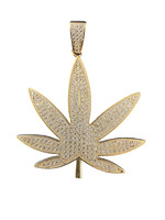  10kt Yellow Gold Leaf Pendant