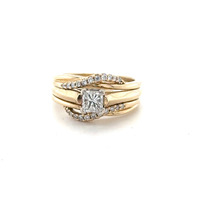  14kt Yellow Gold 0.50ct Solitaire Engagement Ring With Guard