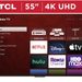 TCL 55" 4K UHD HDR Smart Roku TV